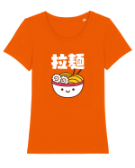 Ramen Bowl Kanji (alb) Tricou mânecă scurtă guler larg fitted Damă Expresser