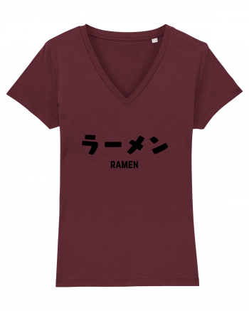 Ramen Katakana (negru) Burgundy