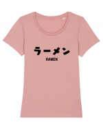 Ramen Katakana (negru) Tricou mânecă scurtă guler larg fitted Damă Expresser