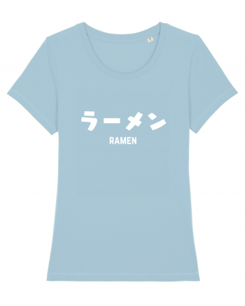 Ramen Katakana (alb) Sky Blue