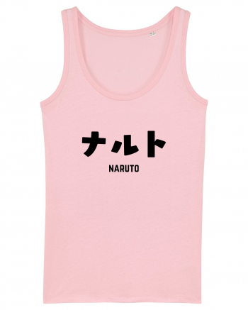 Naruto Katakana (negru) Cotton Pink