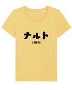 Naruto Katakana (negru) Tricou mânecă scurtă guler larg fitted Damă Expresser