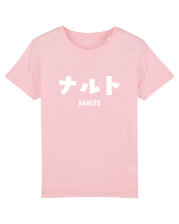 Naruto Katakana (alb) Cotton Pink