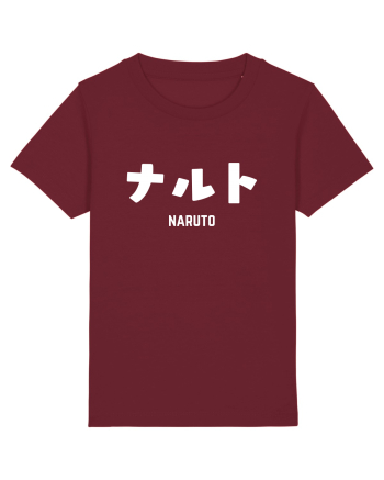 Naruto Katakana (alb) Burgundy