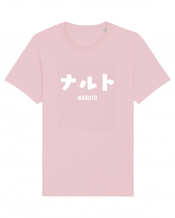 Naruto Katakana (alb) Cotton Pink