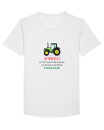 Atentie Discut  Despre Tractoare Tricou mânecă scurtă guler larg Bărbat Skater