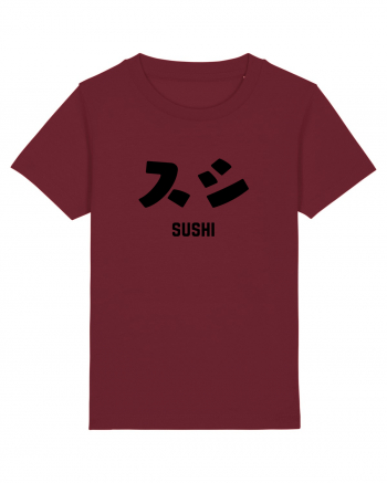 Sushi Katakana (negru) Burgundy