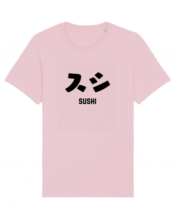 Sushi Katakana (negru) Cotton Pink