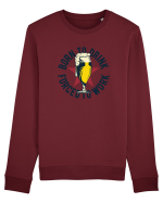 Born to drink forced to work Glass Bluză mânecă lungă Unisex Rise