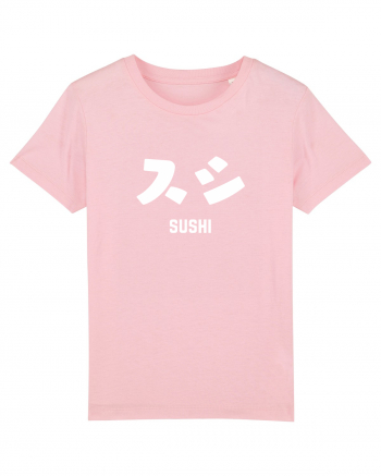 Sushi Katakana (alb) Cotton Pink