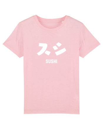 Sushi Katakana (alb) Cotton Pink
