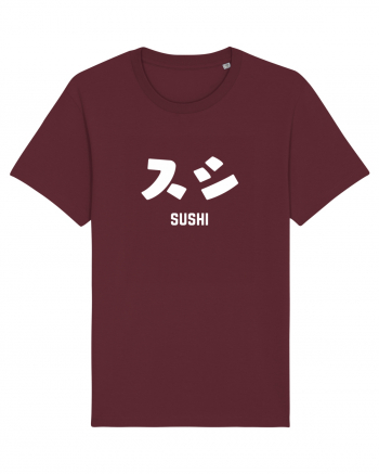 Sushi Katakana (alb) Burgundy