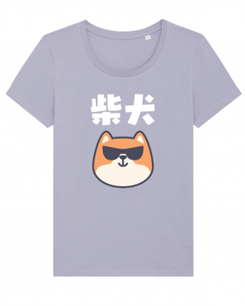 Shiba Inu Kanji (alb) Lavender