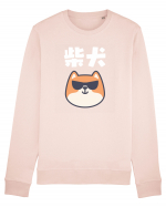 Shiba Inu Kanji (alb) Bluză mânecă lungă Unisex Rise