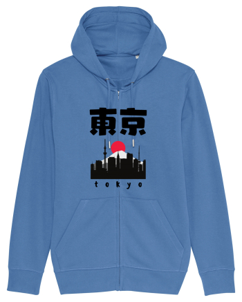 Tokyo Black Silhouette Bright Blue