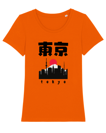 Tokyo Black Silhouette Bright Orange