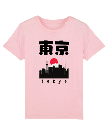Tokyo Black Silhouette Cotton Pink
