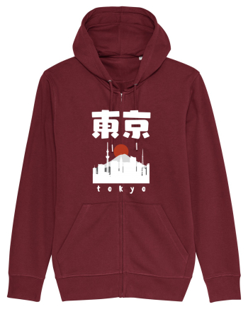 Tokyo White Silhouette Burgundy