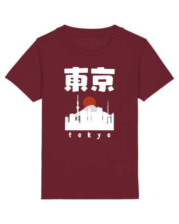 Tokyo White Silhouette Burgundy