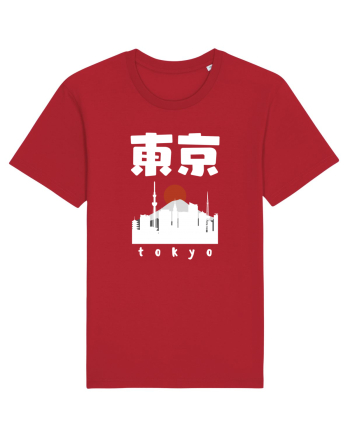 Tokyo White Silhouette Red