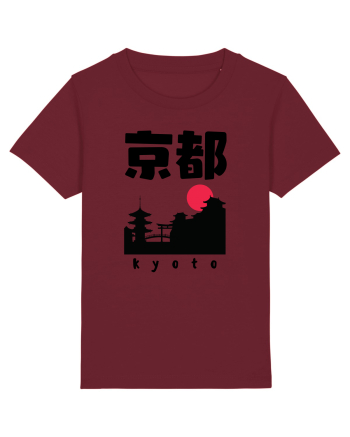 Kyoto Black Silhouette Burgundy