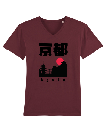 Kyoto Black Silhouette Burgundy