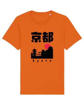 Kyoto Black Silhouette Bright Orange