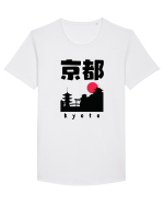 Kyoto Black Silhouette Tricou mânecă scurtă guler larg Bărbat Skater