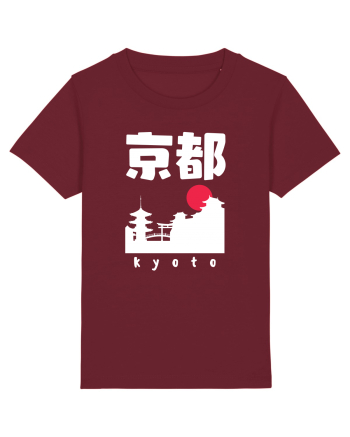 Kyoto White Silhouette Burgundy
