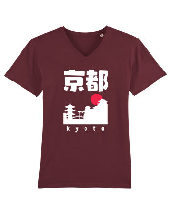 Kyoto White Silhouette Burgundy