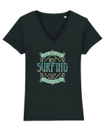 Best Surfing Catch the Wave Tricou mânecă scurtă guler V Damă Evoker
