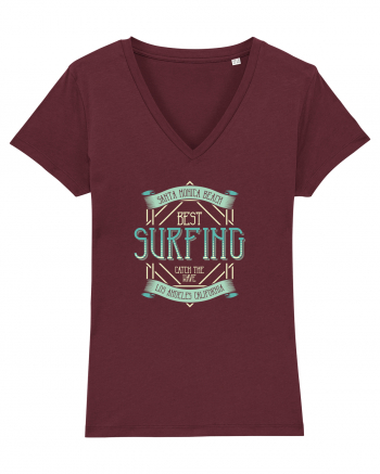 Best Surfing Catch the Wave Burgundy