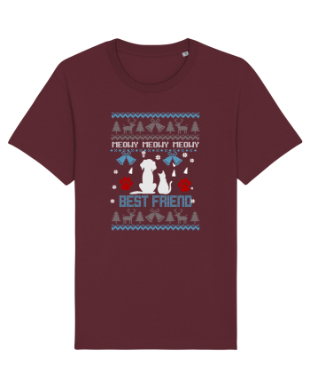 Meowy Meowy Meowy Xmas Best Friends Burgundy