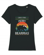 Merry Bearmas Tricou mânecă scurtă guler larg fitted Damă Expresser