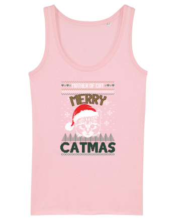 Merry Catmas Mother Of Cat Cotton Pink