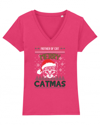 Merry Catmas Mother Of Cat Raspberry