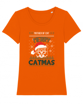 Merry Catmas Mother Of Cat Bright Orange