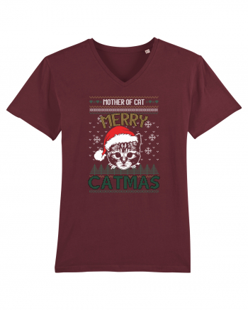 Merry Catmas Mother Of Cat Burgundy
