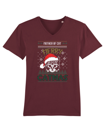 Merry Catmas Mother Of Cat Burgundy