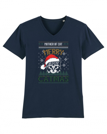 Merry Catmas Mother Of Cat French Navy