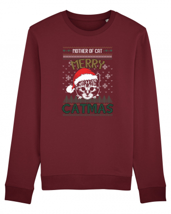 Merry Catmas Mother Of Cat Burgundy