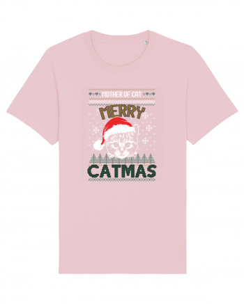 Merry Catmas Mother Of Cat Cotton Pink