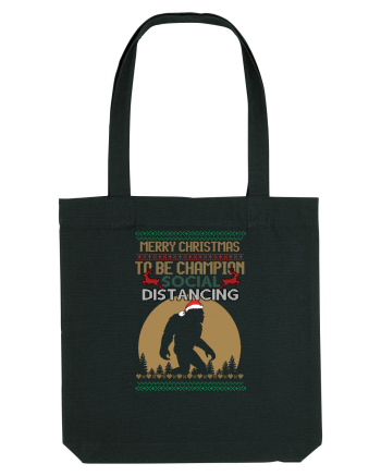 Merry Christmas Bigfoot Distancing Champion Black