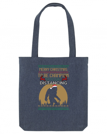 Merry Christmas Bigfoot Distancing Champion Midnight Blue