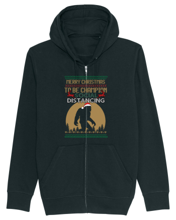 Merry Christmas Bigfoot Distancing Champion Black