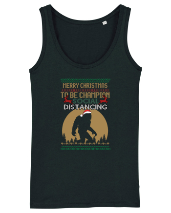 Merry Christmas Bigfoot Distancing Champion Black