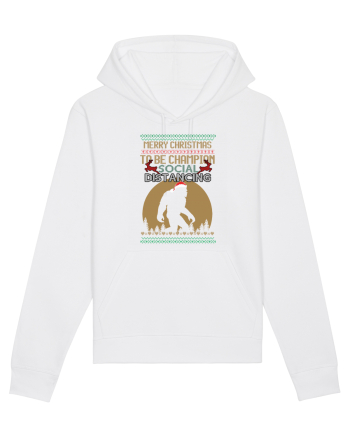 Merry Christmas Bigfoot Distancing Champion White