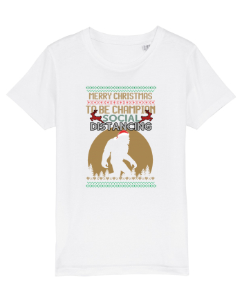 Merry Christmas Bigfoot Distancing Champion White