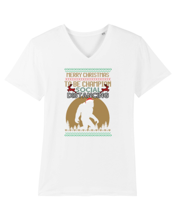 Merry Christmas Bigfoot Distancing Champion White