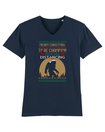 Merry Christmas Bigfoot Distancing Champion French Navy